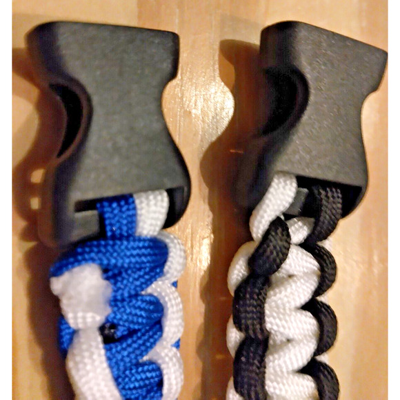 Multi Colored Paracord Hand-Woven Chinese Knot Bracelets Unisex Set of 2 New! - Picture 4 of 5